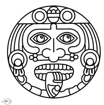 Aztec Calendar Drawings