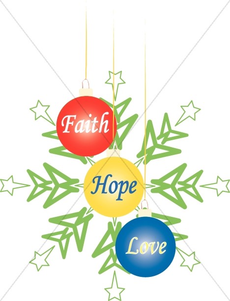 Love Christmas Ornaments   Traditional Christmas Decoration Clipart