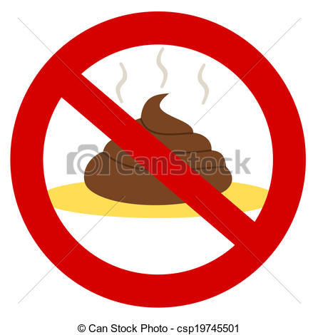 Vector Clipart Of A Shit And Pee In A Prohibition Sign Csp19745501