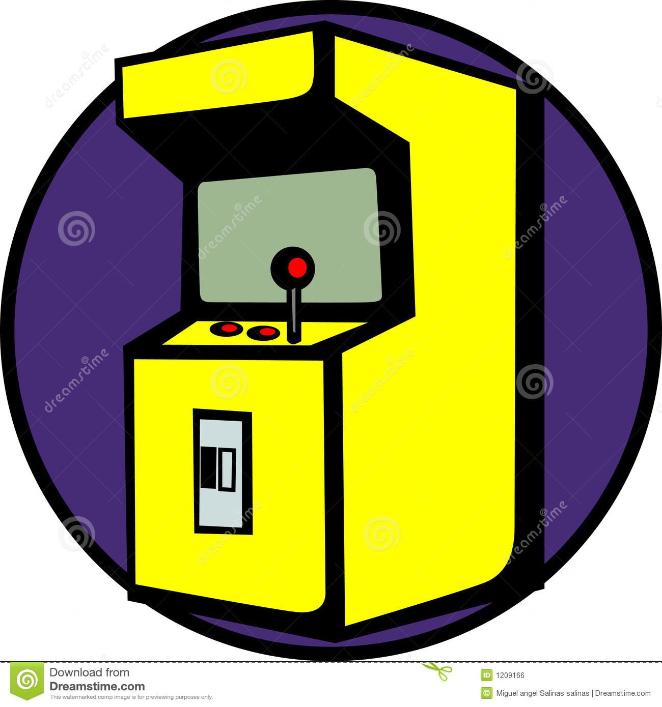 Videogame Arcade Machine Vector Illustration Royalty Free Stock Image