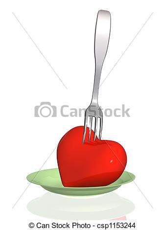 Stock Illustration   Harmful Food   Threat To Health Of Heart   Stock