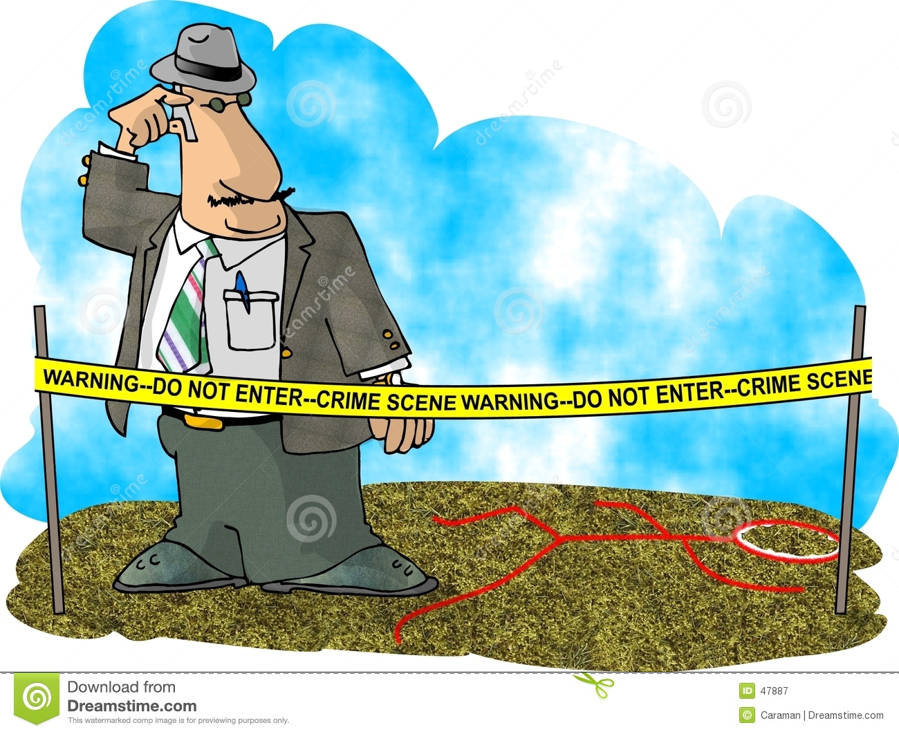 This Illustration That I Created Depicts A Crime Scene Investigator