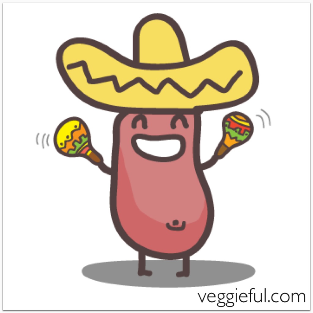 Cute Mexican Bean Cartoon