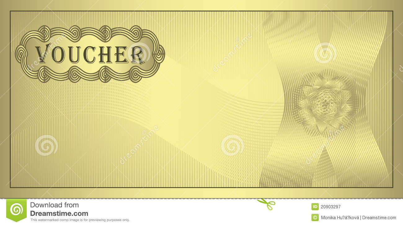 Royalty Free Stock Photography  Voucher Gold