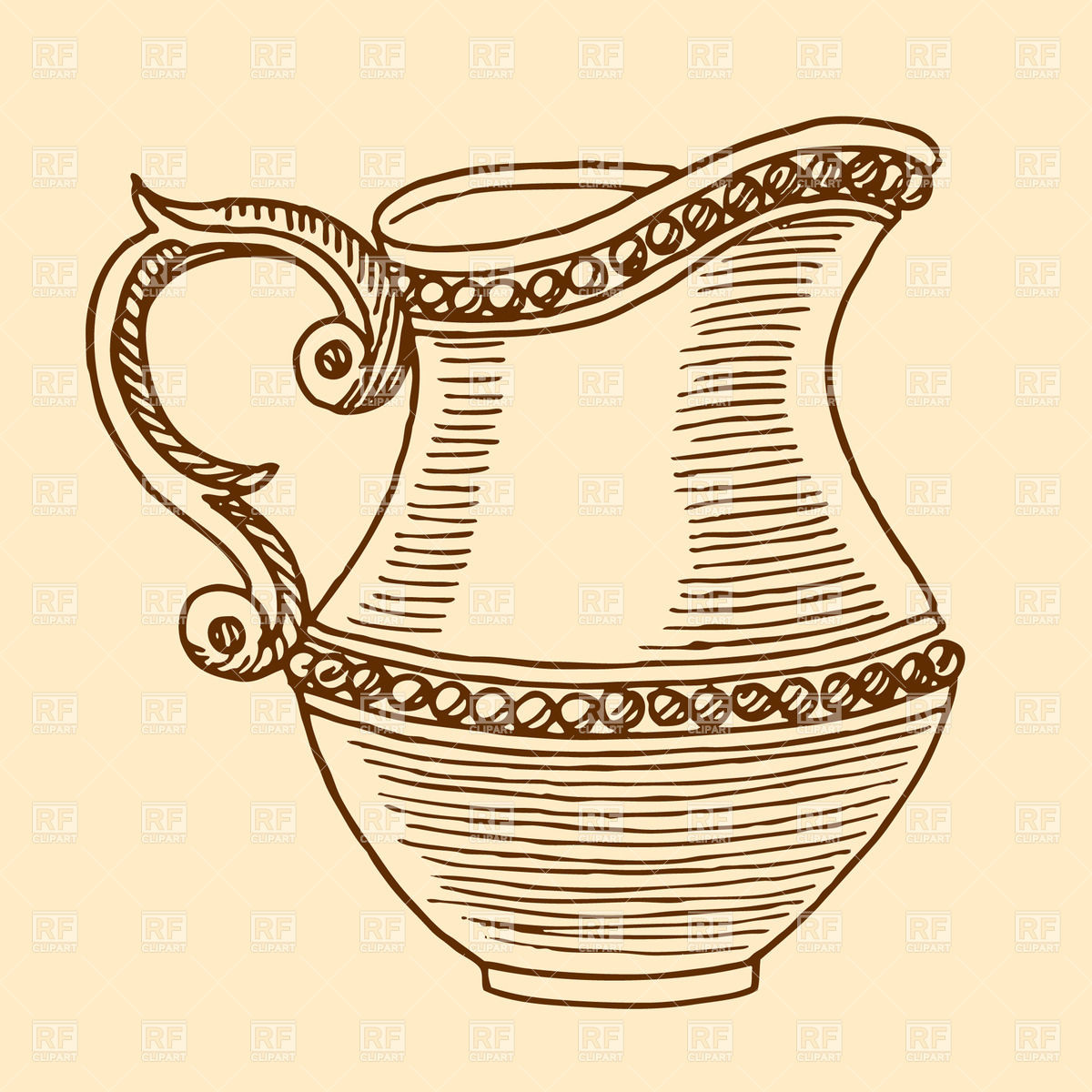 Engraved Jug Objects Download Royalty Free Vector Clip Art  Eps