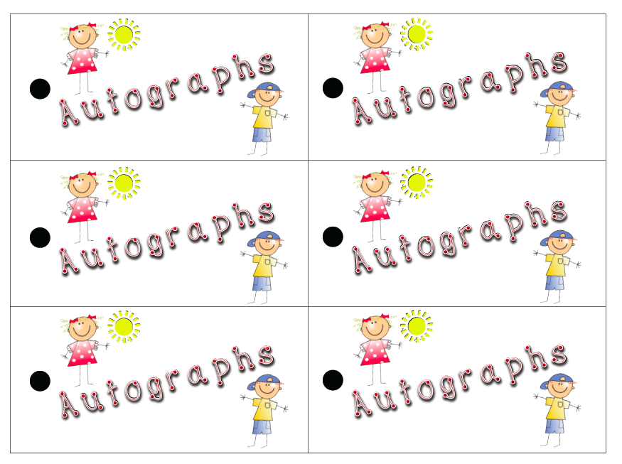 Kindergarten Autograph Clipart I Just Love Kindergarten Kids 