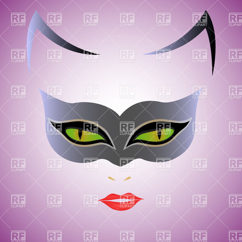 Mask Over Violet Background Download Royalty Free Vector Clipart  Eps