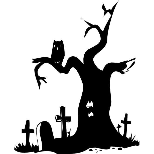 Spooky Halloween Tree Clipart   Free Clip Art Images