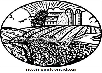 Stock Illustration Of Crops B W Szo0399   Search Vector Clipart