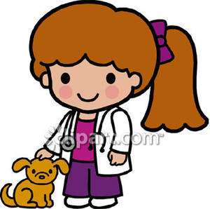 Vet Clipart A Veterinarian Wearing A Stethoscope Royalty Free Clipart