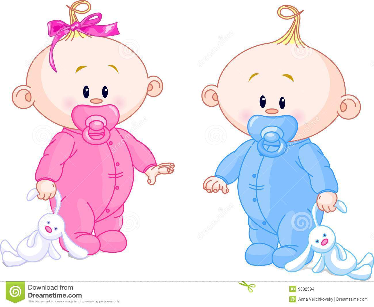 Cute Baby Girl Clipart Twin Baby Boy And Girl With