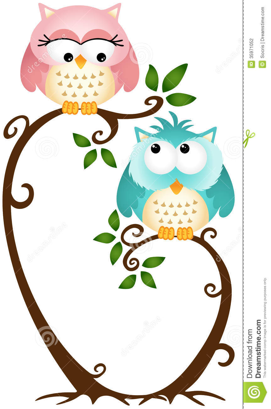 Cute Fall Clip Art Cute Owl On Tree Clipart Cute Couple Owls Tree