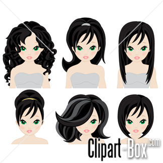 Free Vector Art Graphics Paint Design Graphic Long Hairstyles