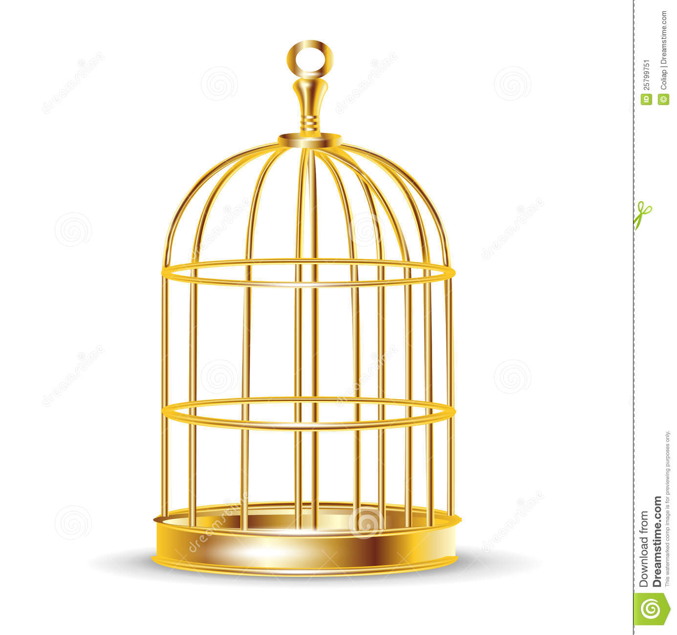 Golden Bird Cage Stock Image   Image  25799751