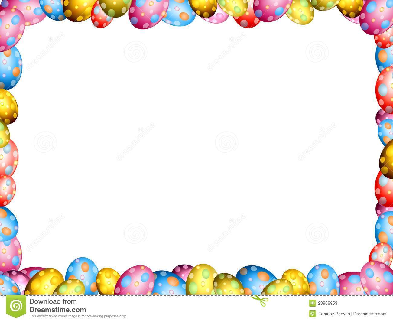 Easter Eggs Border Frame Stock Photos   Image  23906953