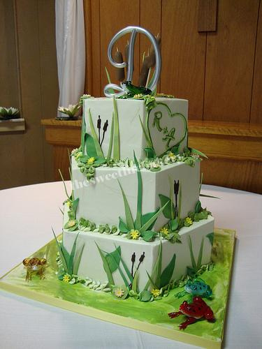 Lily Pad And Cattail Wedding Cake   Flickr   Photo Sharing