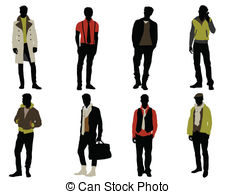 Male Fashion Model Illustrations And Clipart