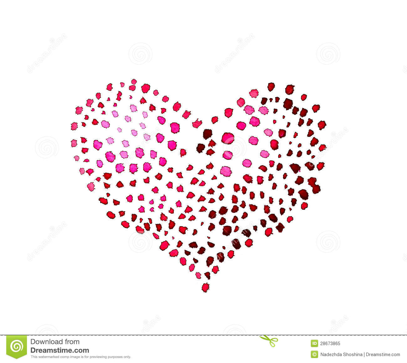 Spotted Heart Royalty Free Stock Photo   Image  28673865
