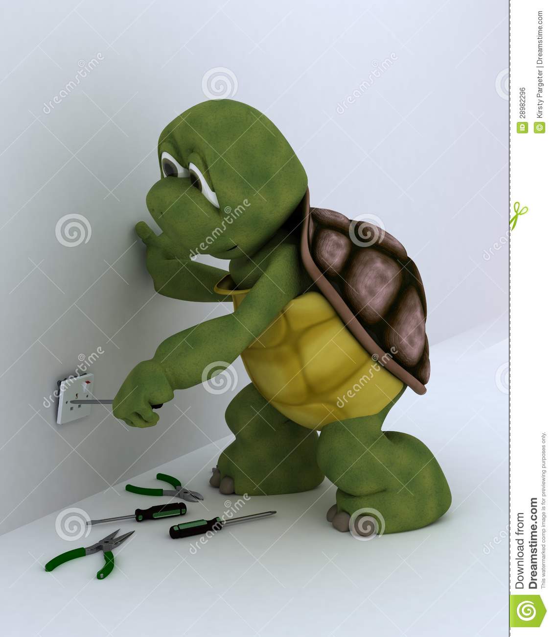 Tortoise Electrical Contractor Royalty Free Stock Image   Image