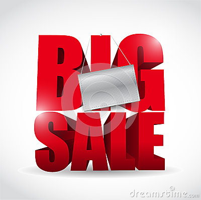 Big Sale Sign And Banner Illustration Design Royalty Free Stock Photos