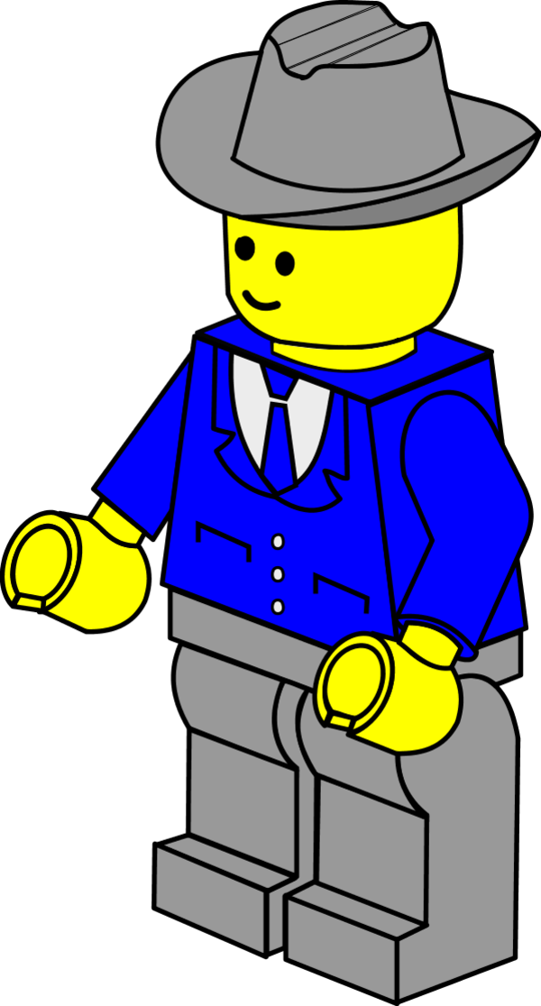 Business Man Lego   Vector Clip Art
