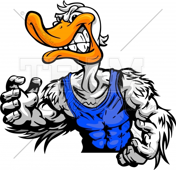 Duck Wrestling Clipart Image  Easy To Edit Downloadable Vector Format