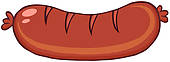 Grilled Sausage   Clipart Graphic