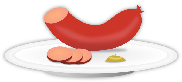 Sliced Sausage Clip Art At Clker Com   Vector Clip Art Online Royalty