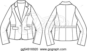 Stock Illustration   Lady Blazer Formal Jacket  Clip Art Gg54916920