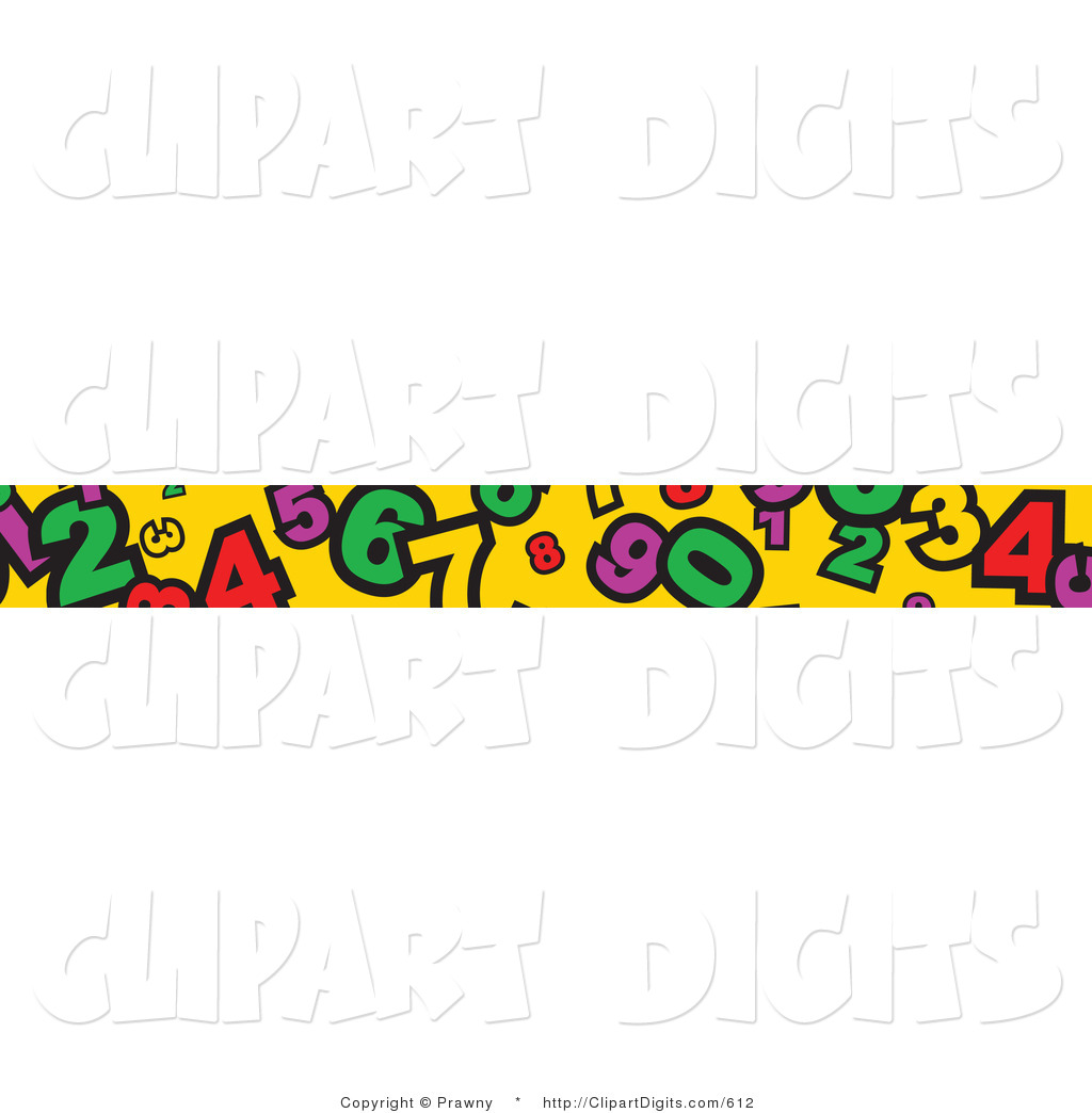 Vector Clip Art Of A Banner Border Of Numbers On Yellow By Prawny