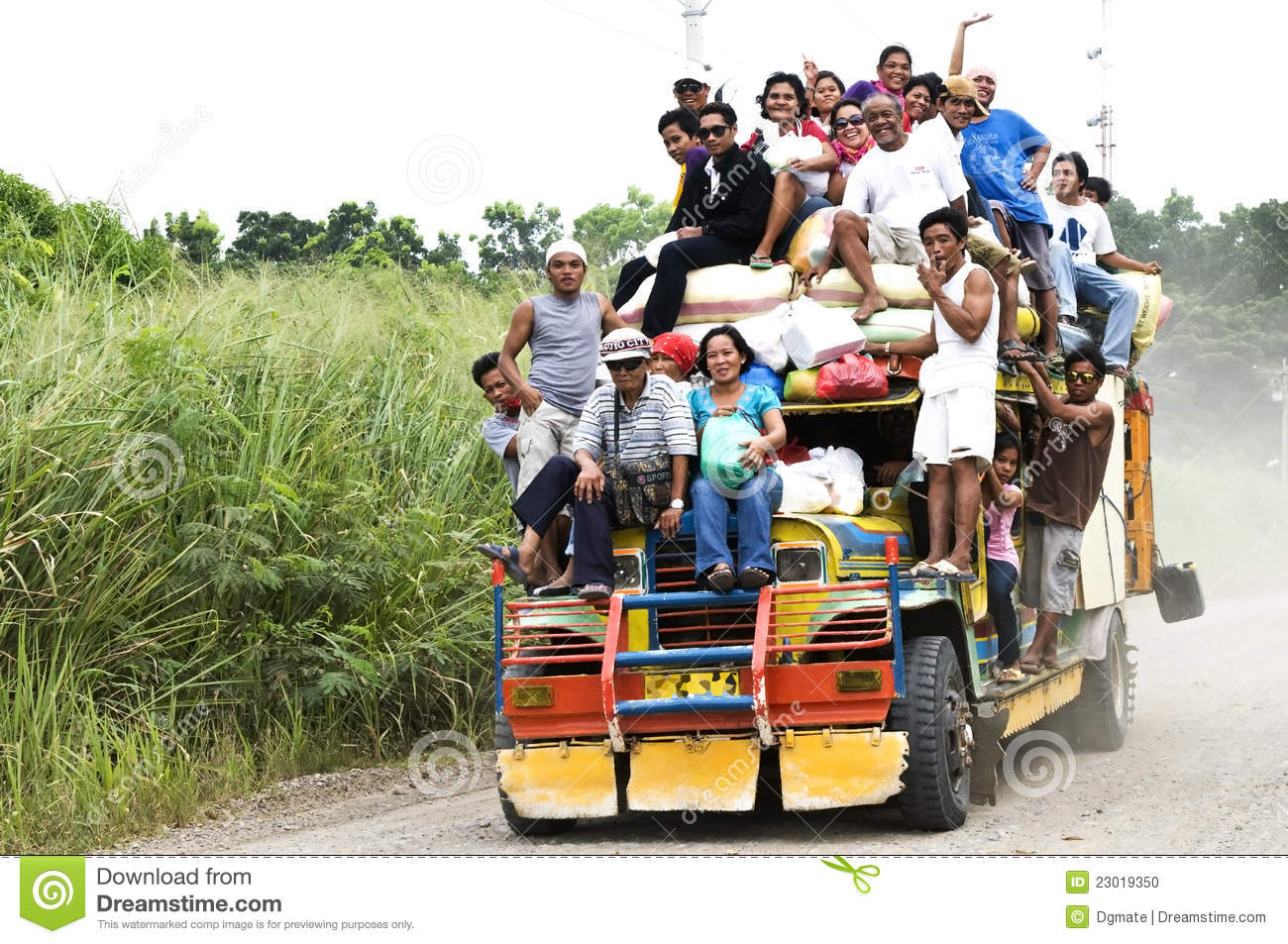 Picture Of People Enjoying The Jeepney Ride In The Philippines