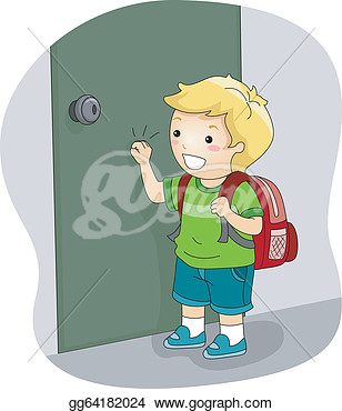 Please Knock Clipart Boy Knocking On A Door