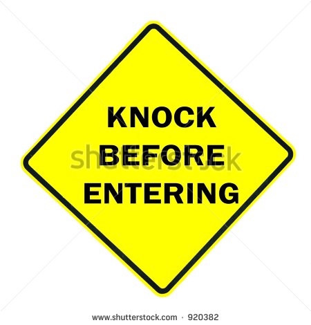 Please Knock Clipart Knock Before Entering Sign