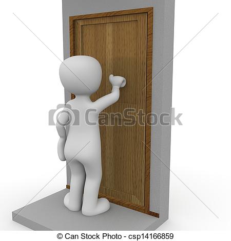 Please Knock Clipart Knocking On The Door A 3d