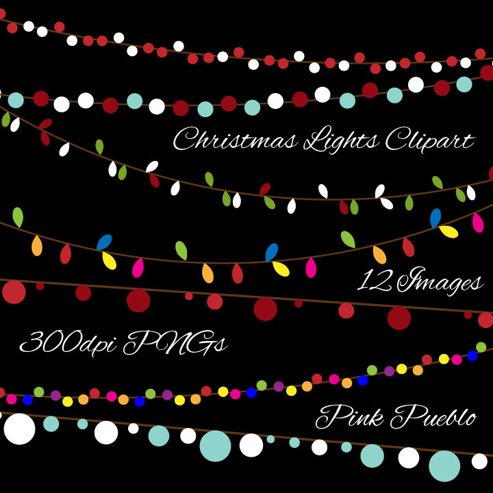 Christmas Lights Clipart Clip Art Holiday Lights By Pinkpueblo