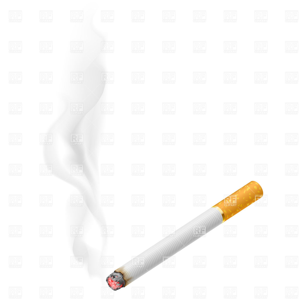 Cigarette With Smoke Download Royalty Free Vector Clipart  Eps