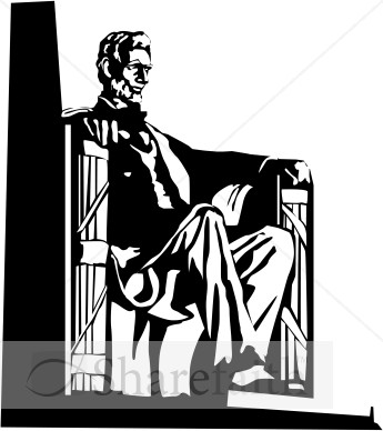 Lincoln Statue   Lay Holiday Clipart