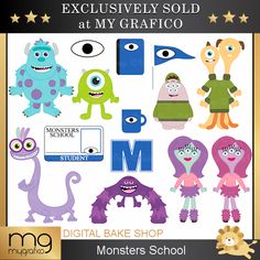 Monster Clipart Digital Monsters   Set Of 12  Set 2