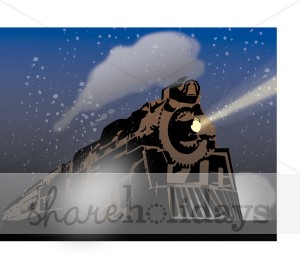 Polar Express   Christmas Train Clipart