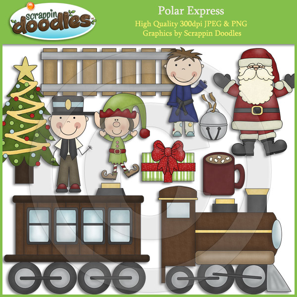 Polar Express Clip Art Download    4 00   Scrappin Doodles Creative