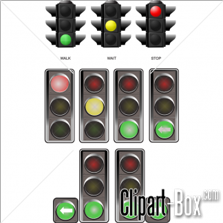 Related Traffic Lights Set Cliparts  