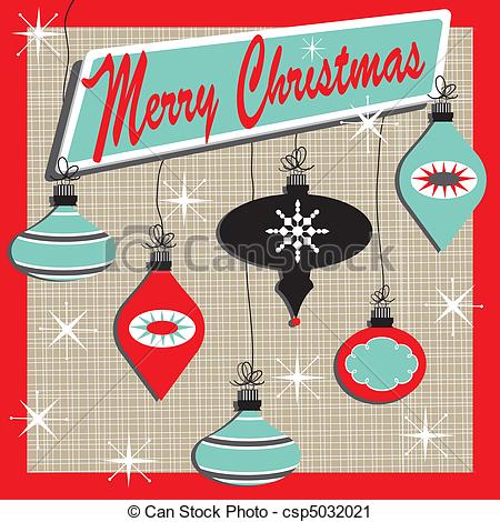 Retro Inspired Christmas Card With    Csp5032021   Search Clipart