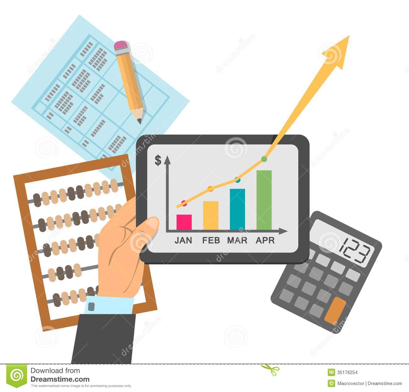 Successful Financial Business Plan Report Concept Vector Illustration