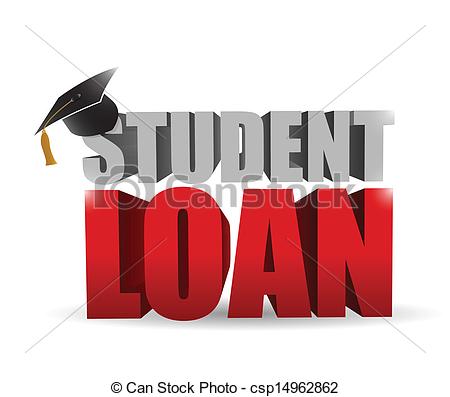 To Borrow From Clipart Vector   Student Loan Sign