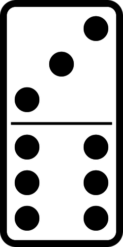 Domino Tile 3 6 Vector Image