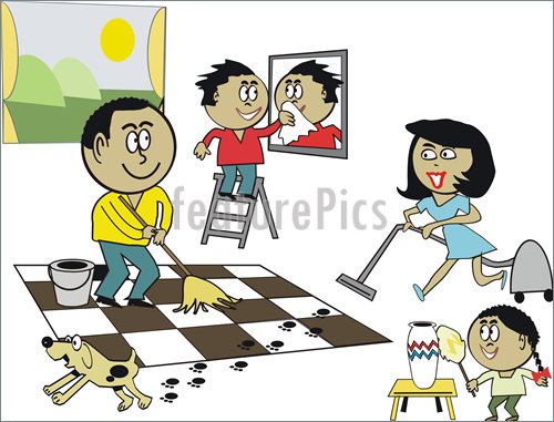 House Cleaning  Cartoon House Cleaning Images