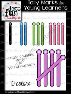 Tally Mark Clip Art For Young Learners From Dots Of Fun On