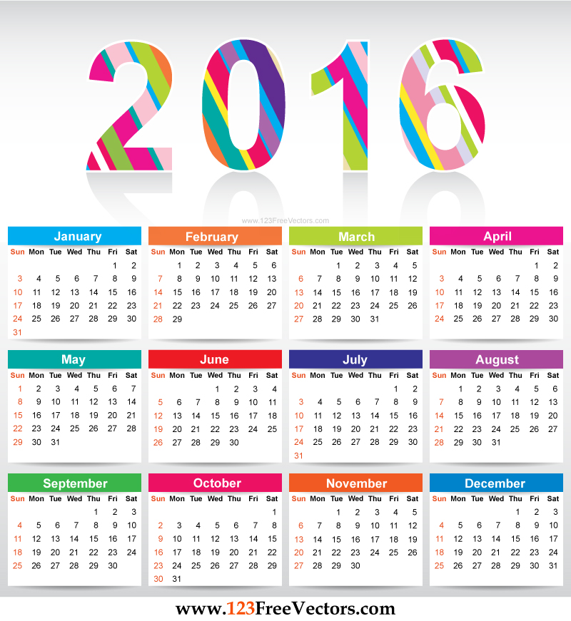 2016 Calendar Templates   Ohtoptens