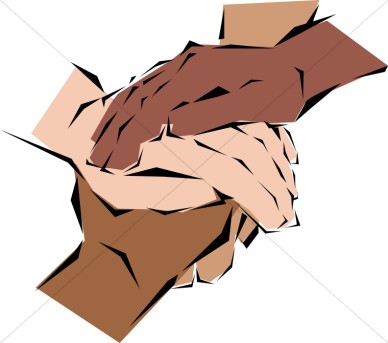 Many Hands Joined   Fellowship Clipart