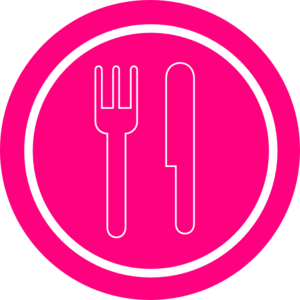 Pink Plate With Knife And Fork Clip Art At Clker Com   Vector Clip Art